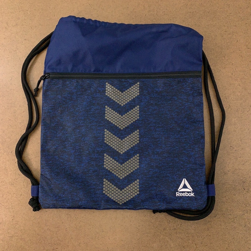 Reebok One Size Navy Blue Gym Sackpack Drawstring Bag NWOT